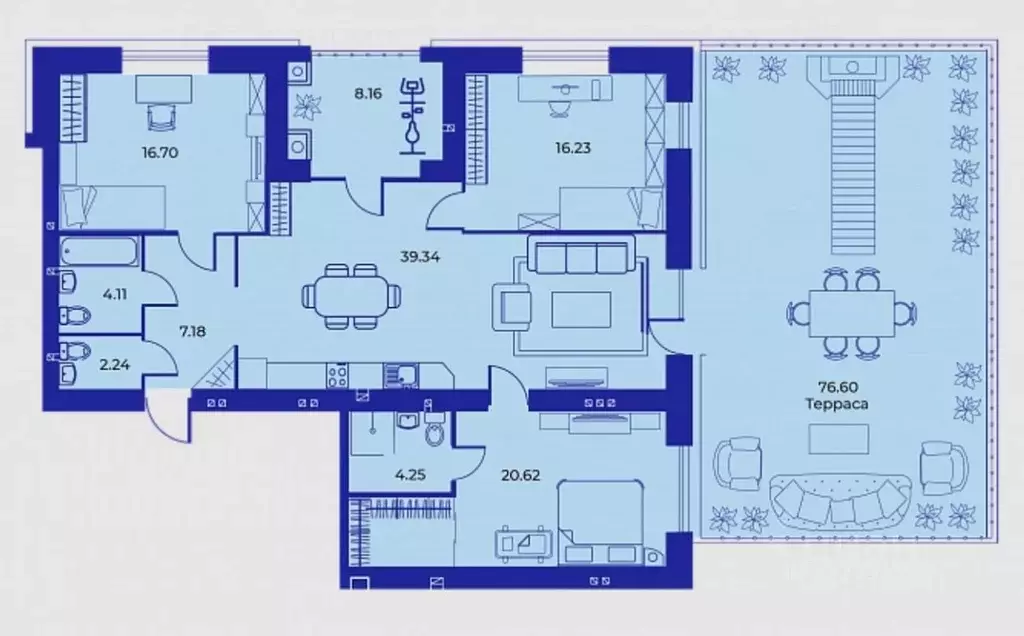3-к кв. Брянская область, Брянск ул. Ильи Иванова, 7 (141.3 м) - Фото 1