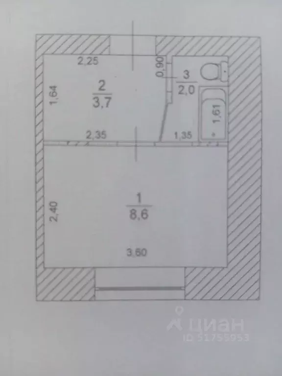 1-к кв. Ульяновская область, Ульяновск ул. Лихачева, 2 (15.0 м) - Фото 2
