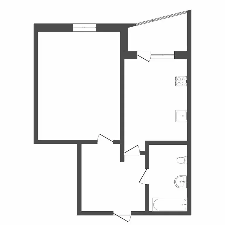1-комнатная квартира: Тюмень, Заречный проезд, 39к1 (47.6 м) - Фото 1