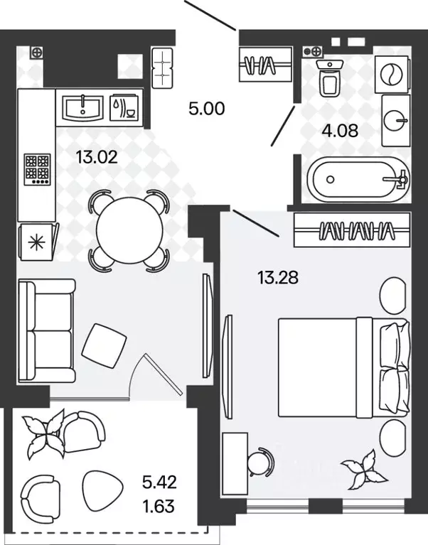 1-к кв. Калининградская область, Гурьевский муниципальный округ, пос. ... - Фото 1