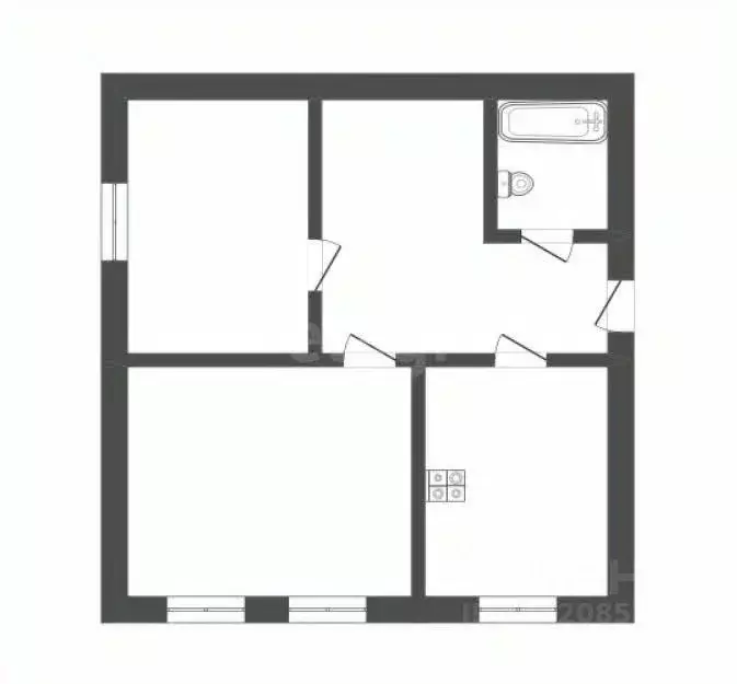 Дом в Воронежская область, Грибановский пгт ул. Маяковского, 53 (50 м) - Фото 2