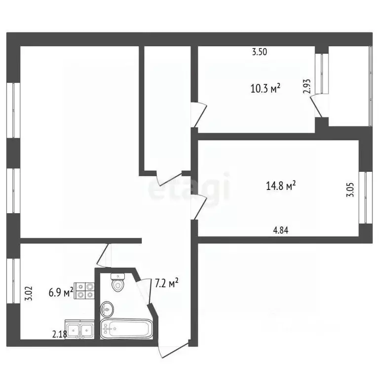 3-к кв. Вологодская область, Череповец просп. Победы, 81 (68.5 м) - Фото 1
