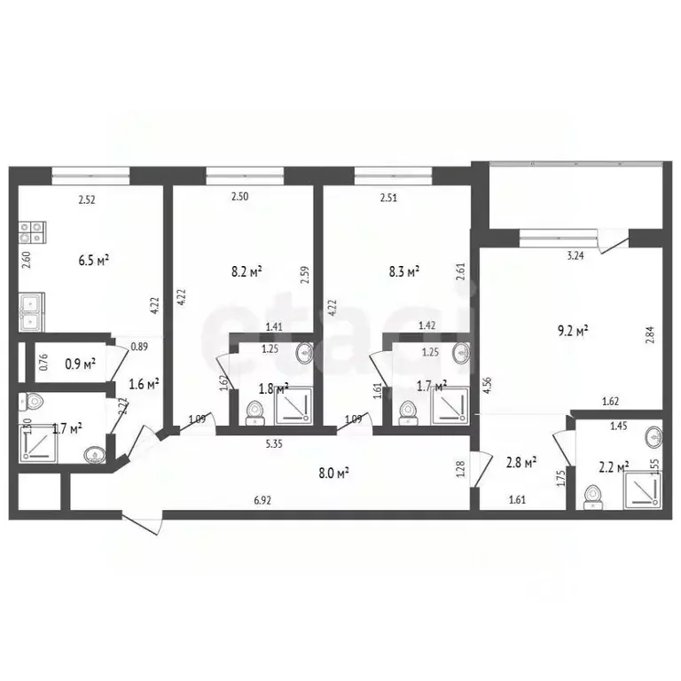 4-к кв. Москва ул. Красного Маяка, 8К2 (54.0 м) - Фото 2