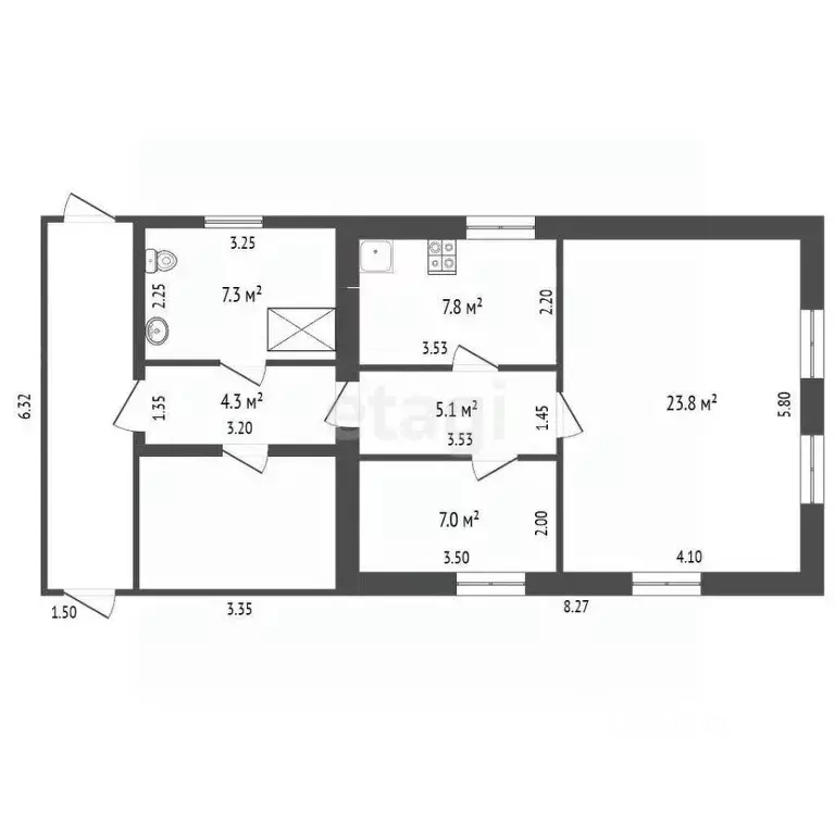 Дом в Пермский край, пос. Куеда ул. Садовая, 21 (42 м) - Фото 2