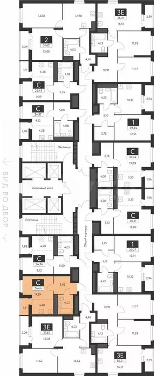 Квартира-студия, 23,7 м, 3/31 эт. - Фото 1