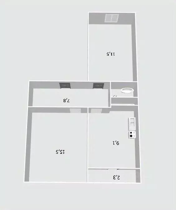 2-к кв. Башкортостан, Уфа ул. Летчика Кобелева, 1 (49.7 м) - Фото 2