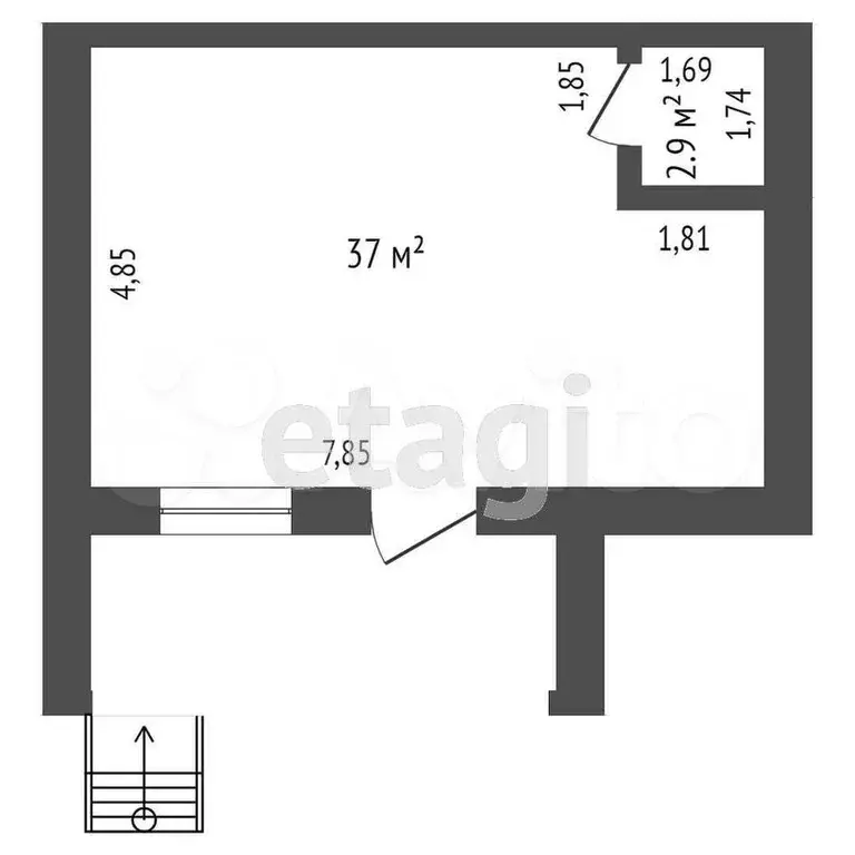 продам помещение свободного назначения, 37 м - Фото 0