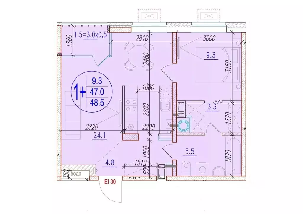 1-к кв. Астраханская область, Астрахань ул. Ахшарумова (48.5 м) - Фото 0