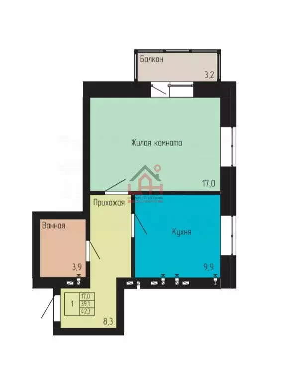 1-комнатная квартира: Ессентуки, Никольская улица, 27 (42.3 м) - Фото 1