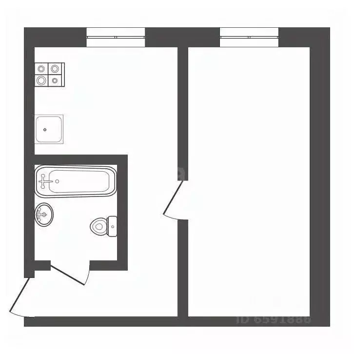 1-к кв. Тульская область, Тула пос. Косая Гора, ул. Максима Горького, ... - Фото 2