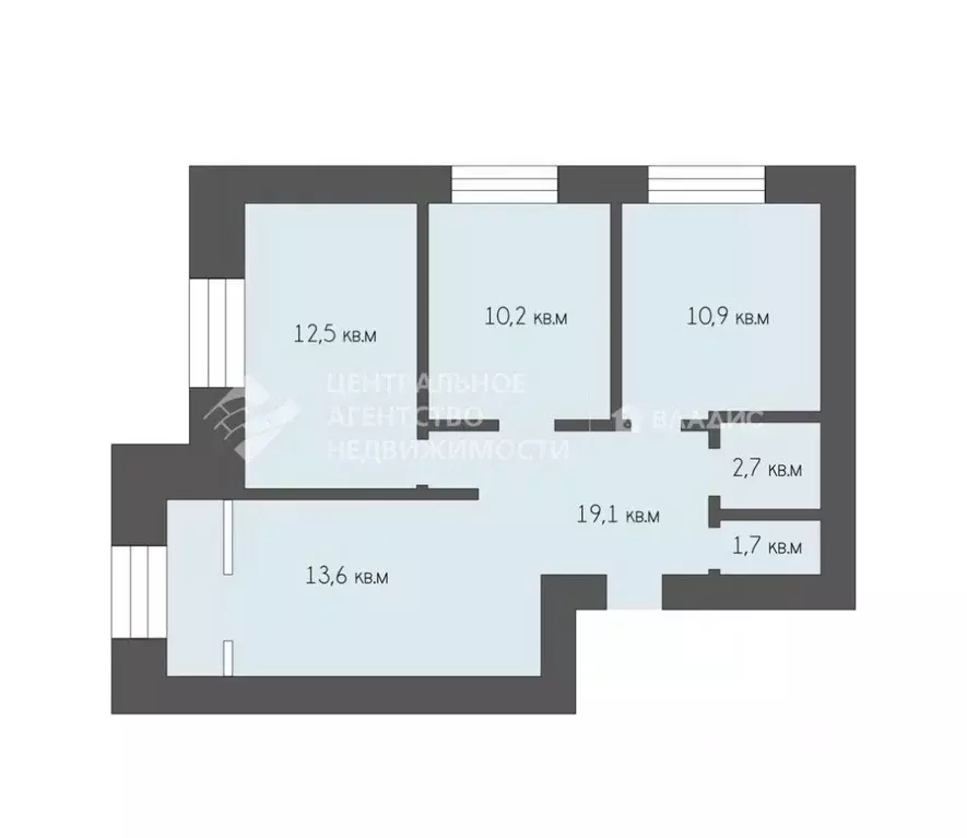 3-к кв. Рязанская область, Рязань ул. Семчинская, 8 (63.96 м) - Фото 2