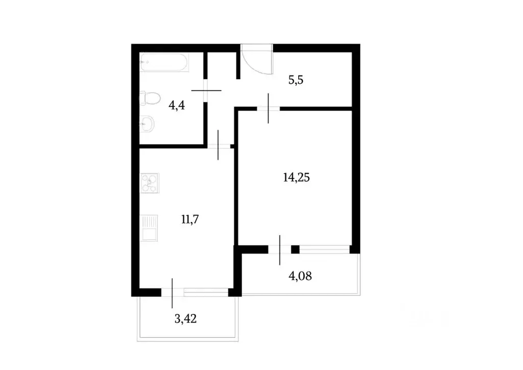 1-к кв. Белгородская область, Шебекино Рабочая ул., 8 (46.0 м) - Фото 2