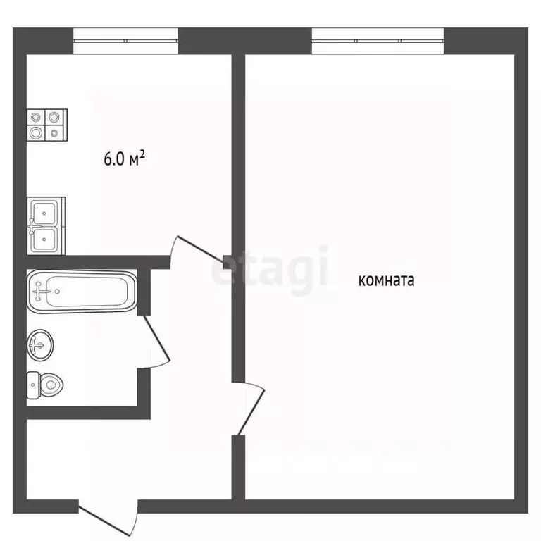 1-к кв. Ярославская область, Рыбинск 9 Мая ул., 31 (28.0 м) - Фото 2