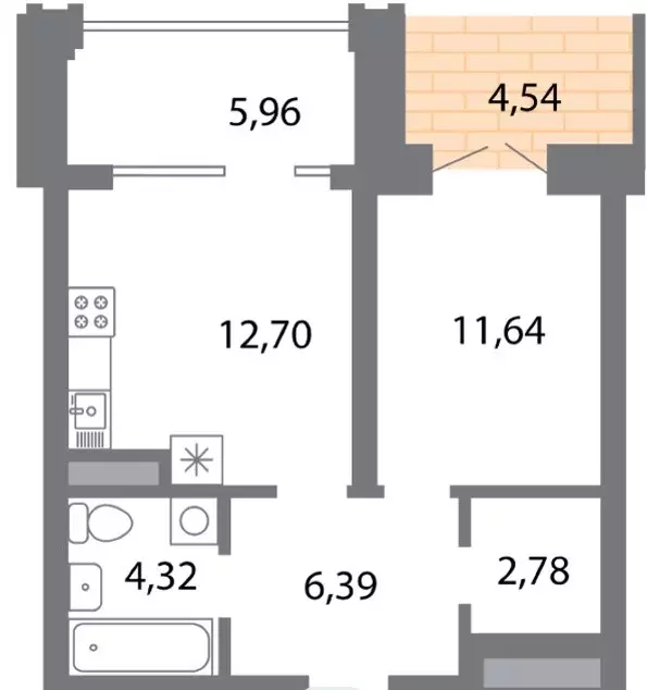 Продаётся 1-к квартира, 42.2 м - Фото 0