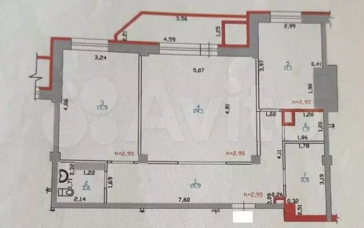 2-к. квартира, 78 м, 5/9 эт. - Фото 0