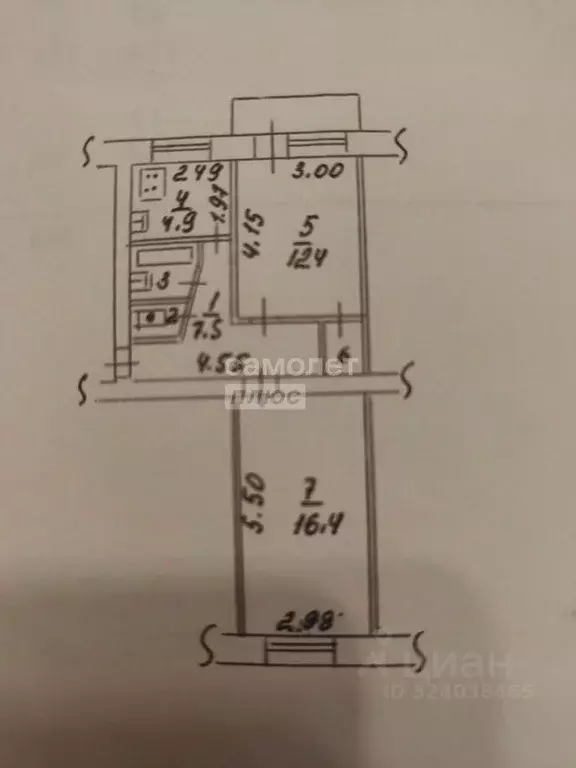 2-к кв. Липецкая область, Липецк Опытная ул., 15 (45.4 м) - Фото 2
