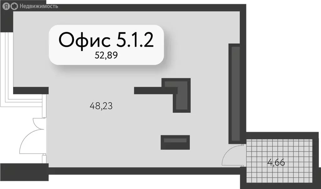 Помещение свободного назначения (52.89 м) - Фото 2