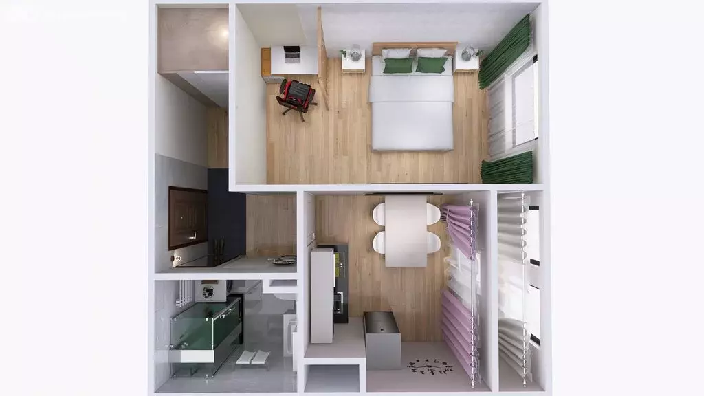 1-комнатная квартира: Иркутский муниципальный округ, рабочий посёлок ... - Фото 2