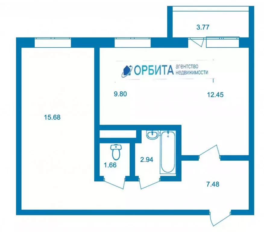 1-комнатная квартира: Тюмень, улица Тимофея Чаркова, 81к1 (34.5 м) - Фото 1