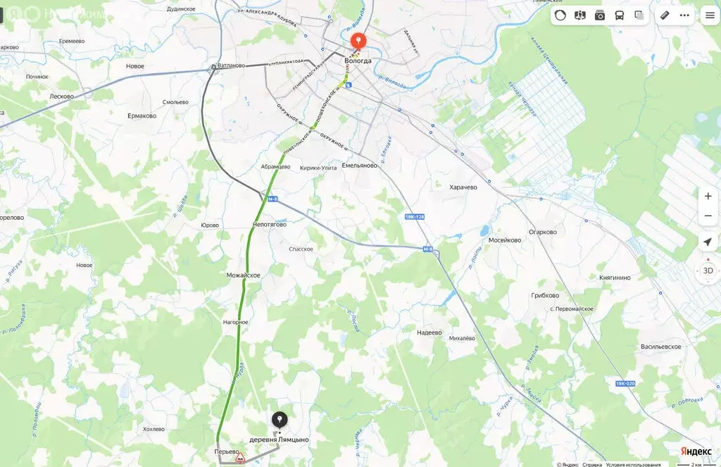 Участок в Вологодский муниципальный округ, деревня Лямцыно (12.9 м) - Фото 1