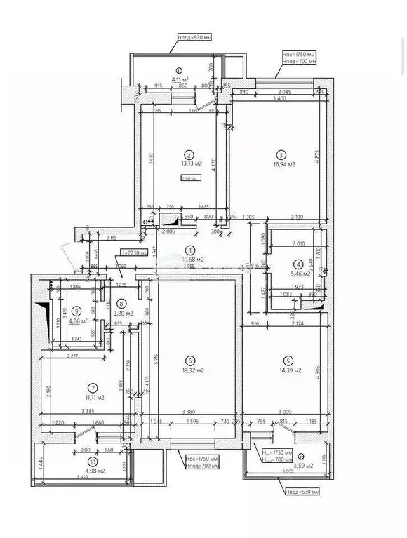 4-к кв. Ростовская область, Ростов-на-Дону ул. Мечникова, 110с2 (110.0 ... - Фото 1