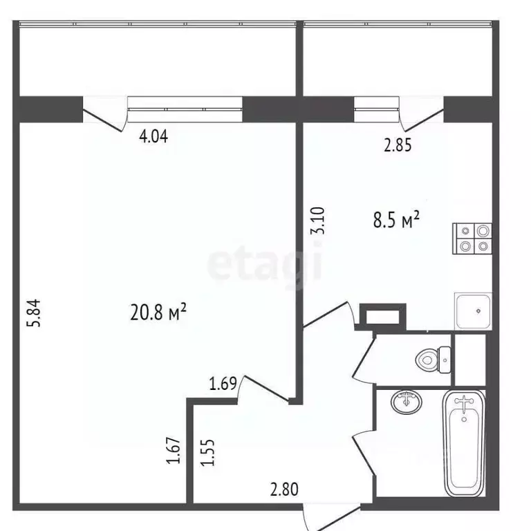 1-к кв. Москва Ставропольская ул., 64К2 (46.5 м) - Фото 1