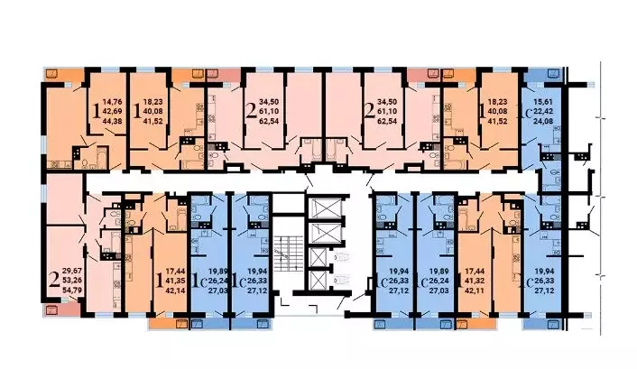 2-к кв. Воронежская область, Воронеж ул. Антонова-Овсеенко, 35С (54.79 ... - Фото 2