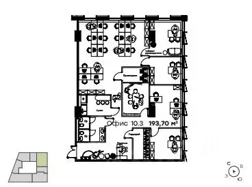Офис в Москва ул. Обручева, Вл23 (194 м) - Фото 0