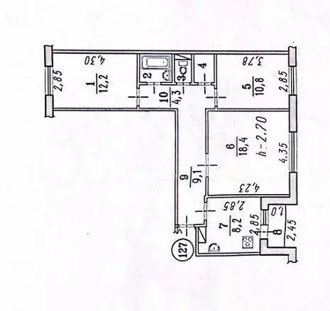 3-к. квартира, 58 м, 2/12 эт. - Фото 0
