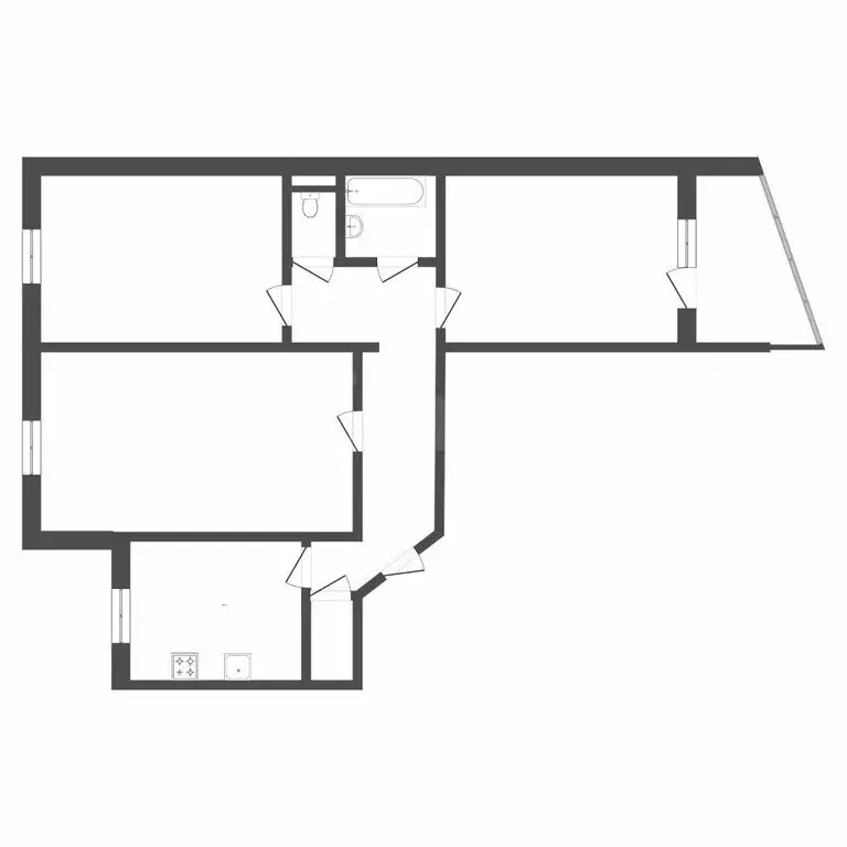 3-комнатная квартира: Тюмень, улица Домостроителей, 10 (66.2 м) - Фото 0