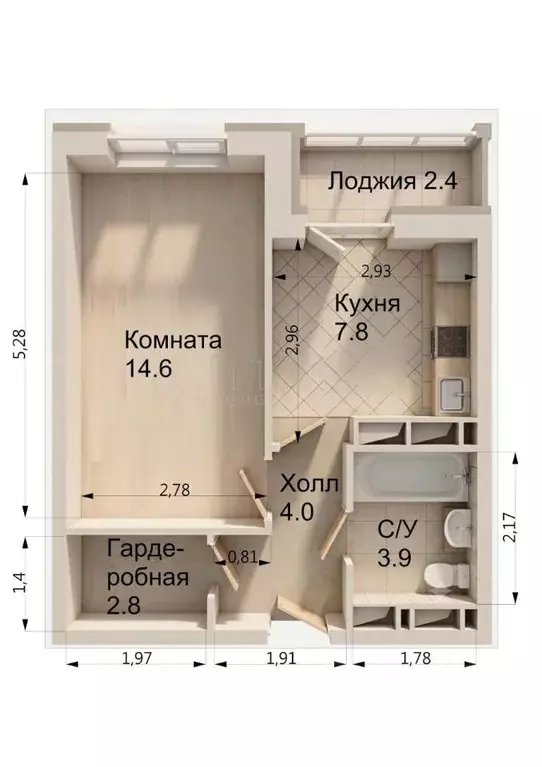 1-к кв. Санкт-Петербург Усть-Славянка тер., просп. Советский, 43к1 ... - Фото 2