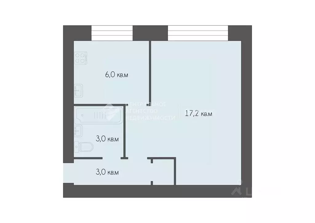 1-к кв. Рязанская область, Рязань Татарская ул., 29/44 (29.9 м) - Фото 2