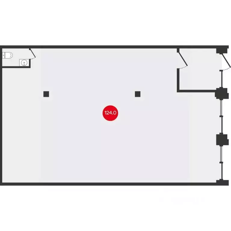 Офис в Новосибирская область, Новосибирск Первомайская ул., 43 (124 м) - Фото 1