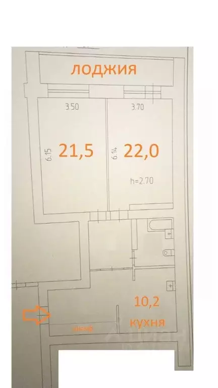 2-к кв. Пермский край, Пермь ул. Пушкина, 109 (80.0 м) - Фото 2