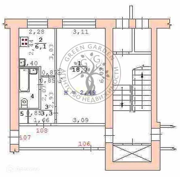 Продаётся 1-к квартира, 31.8 м - Фото 1