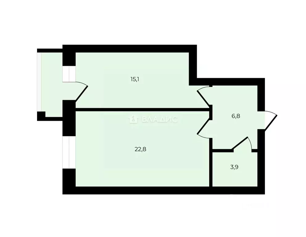 1-к кв. Владимирская область, Владимир ул. Ломоносова, 11а (49.6 м) - Фото 2