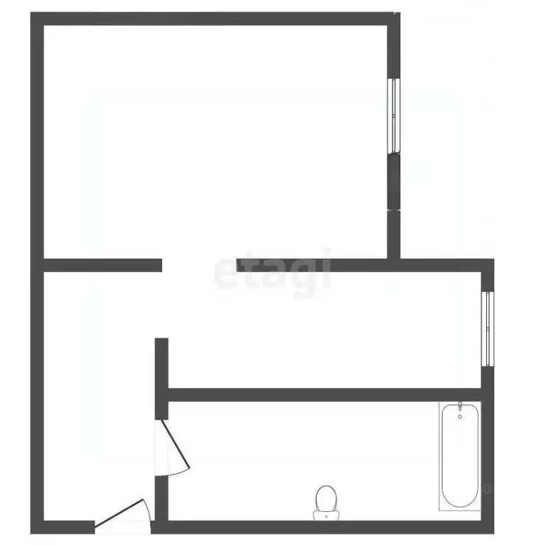 1-к кв. Воронежская область, Воронеж ул. Героев Сибиряков, 97 (30.3 м) - Фото 1