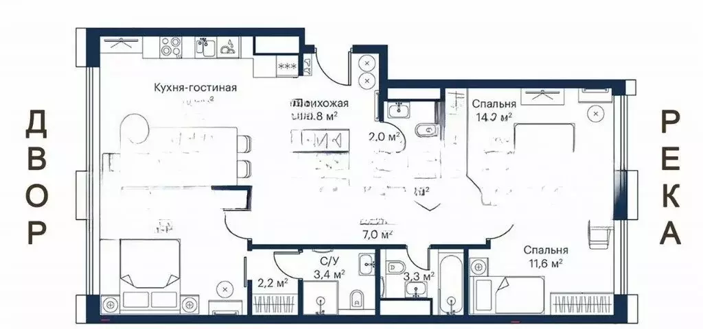 3-комнатная квартира: Москва, Волоколамское шоссе, 95/2к3 (91 м) - Фото 0