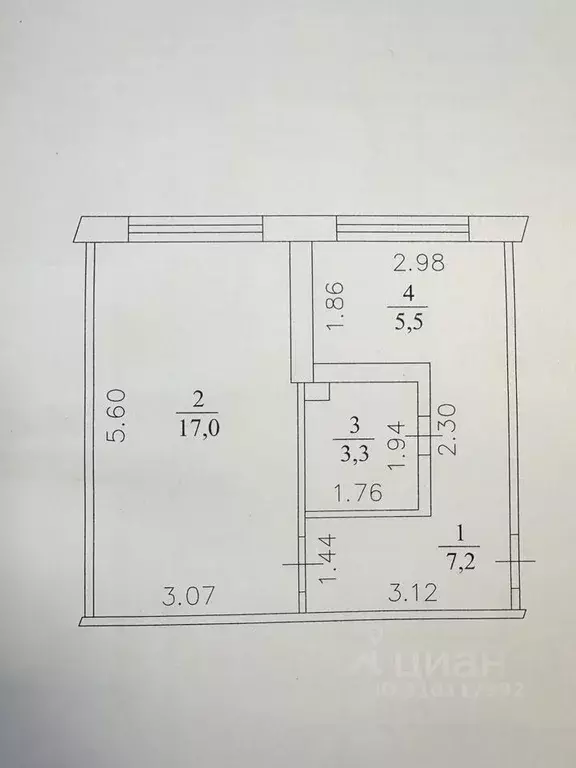 1-к кв. Кемеровская область, Кемерово Космическая ул., 18 (33.0 м) - Фото 0