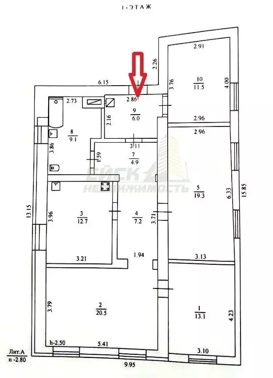 Дом в станица Старощербиновская, Комсомольская улица (105.1 м) - Фото 0