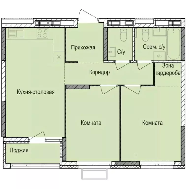 2-к кв. Удмуртия, Ижевск Автопроизводство жилрайон, Норвежский Лес ... - Фото 0