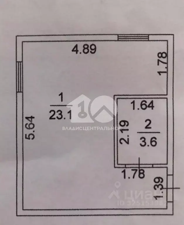 Студия Кемеровская область, Кемерово пер. 1-й Беломорский, 7Б (26.7 м) - Фото 1