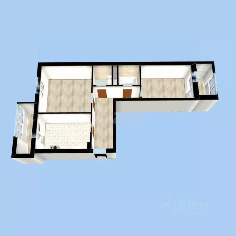 2-к кв. Башкортостан, Уфа Бакалинская ул., 4 (62.7 м) - Фото 1