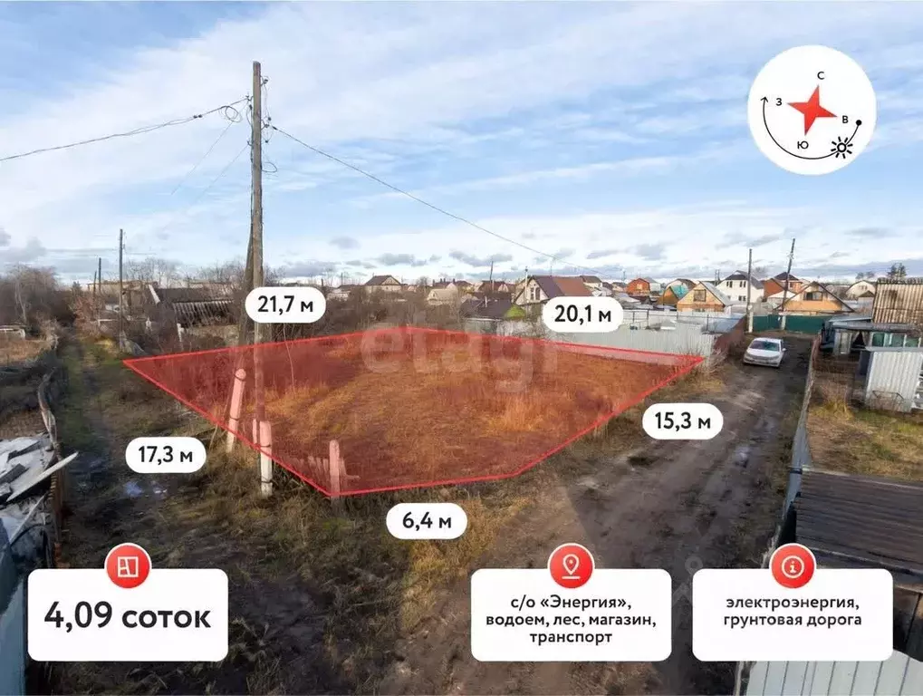 Участок в Тюменская область, Тюмень Энергия садовое товарищество, ул. ... - Фото 1