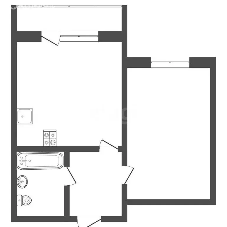 1-комнатная квартира: Тверь (45 м) - Фото 1