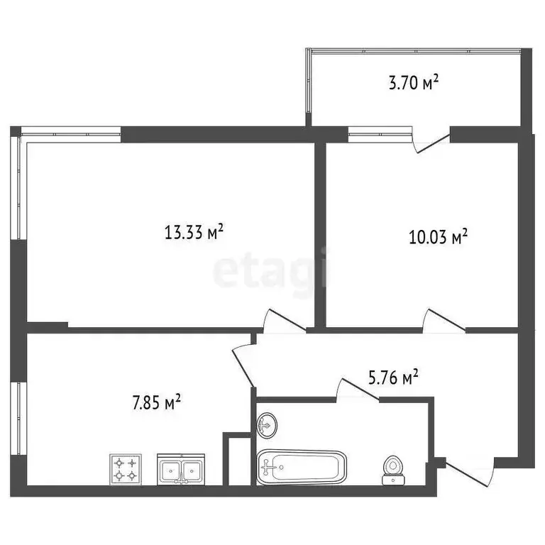 2-комнатная квартира: Сертолово, Центральная улица, 14к3 (40.3 м) - Фото 0