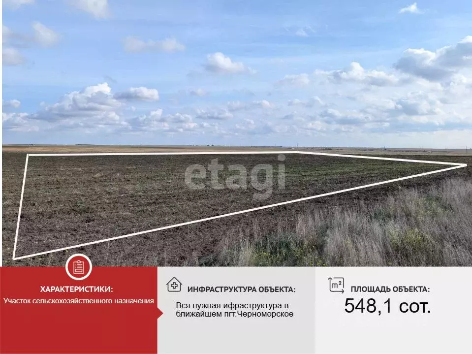 Участок в Крым, Черноморский район, Оленевское с/пос, с. Оленевка  ... - Фото 2