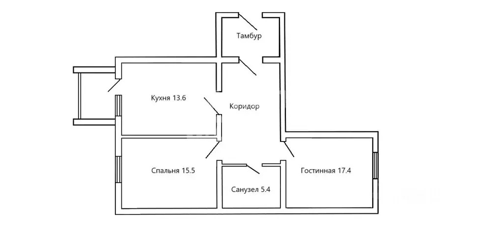 2-к кв. Тамбовская область, Тамбов Магистральная ул., 41к5 (65.0 м) - Фото 2