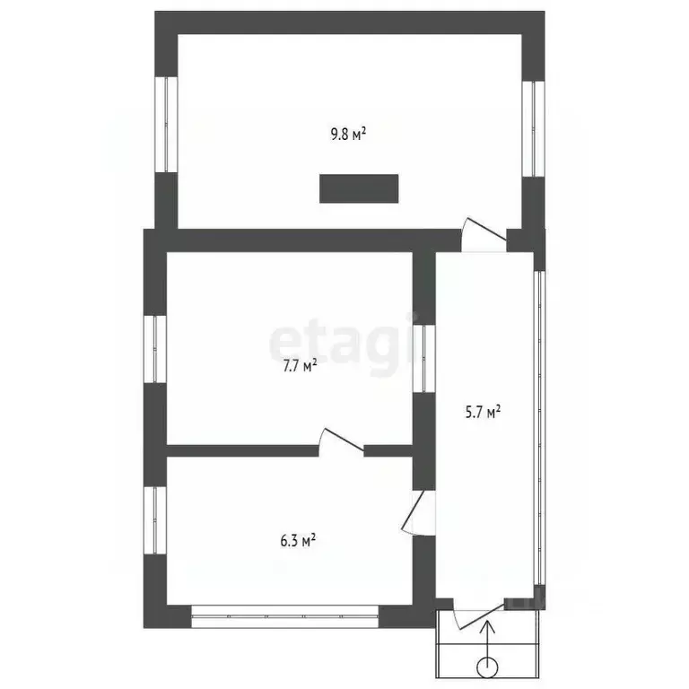 Дом в Челябинская область, Кыштым Южный СНТ, 159 (24 м) - Фото 1