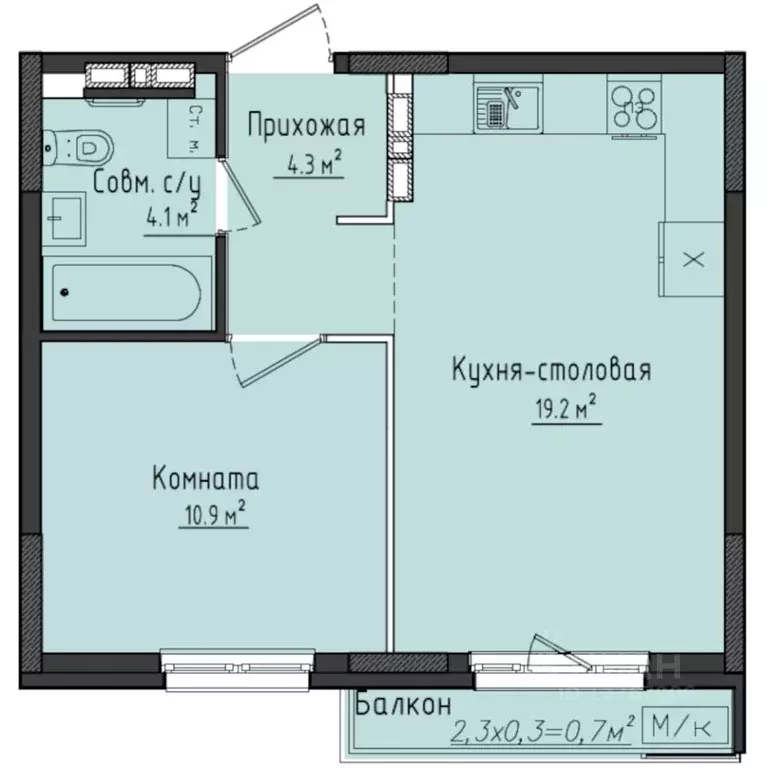 1-к кв. Удмуртия, Завьяловский район, с. Первомайский ул. Оружейников, ... - Фото 0